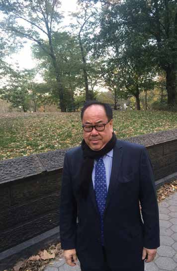 Dr To is a great believer in walking – he is pictured here in New York’s Central Park taking one of his many constitutional walks