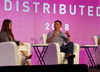 CEO of Hong Kong blockchain firm Alphaslot speaks at Distributed 2018 conference