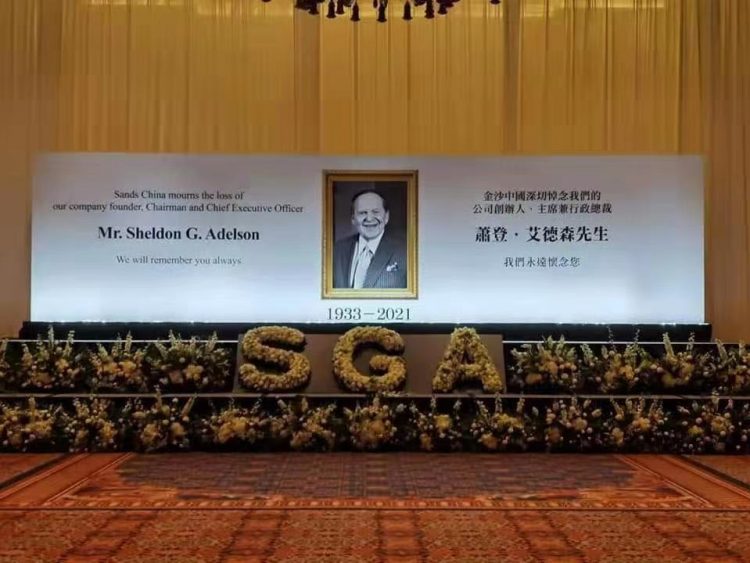 Sands China establishes memorial areas for founder Sheldon Adelson at The Venetian Macao and Sands Macao