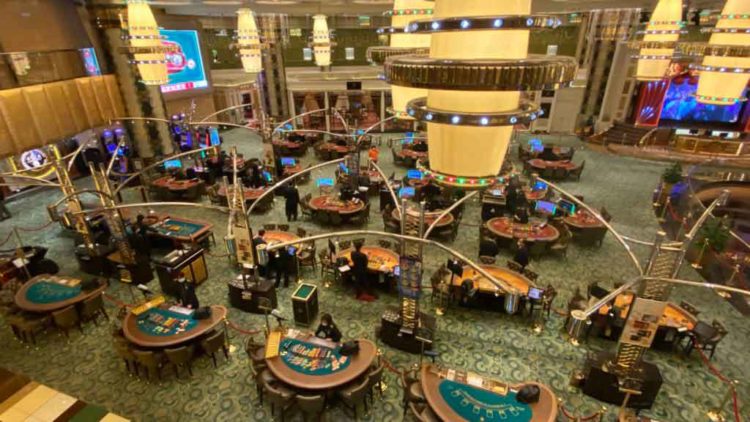 Major Macau casinos now operating with ten or fewer gaming tables