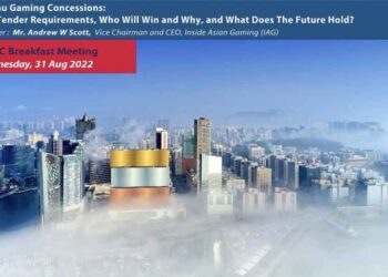 IAG’s Andrew W Scott to discuss Macau’s concession re-tendering at FMCC breakfast meeting next Wednesday 31 August