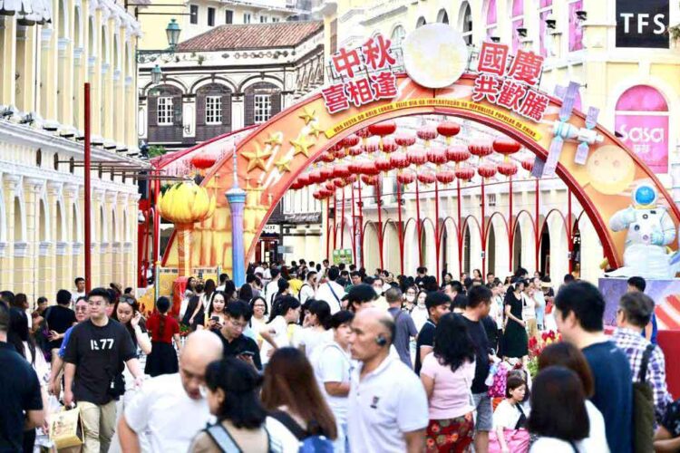 Macau welcomed 932,365 visitors during Golden Week with daily average reaching 84% of 2019 levels