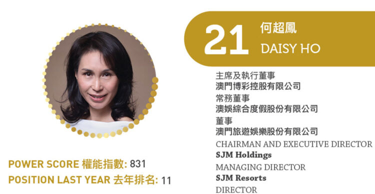 2023 Asian Gaming Power 50: Number 21 – Daisy Ho