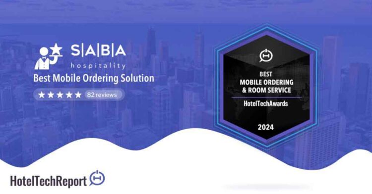 Macau’s SABA Hospitality takes top ranking on Hotel Tech Report’s “Mobile Ordering and Room Service” list for 2024