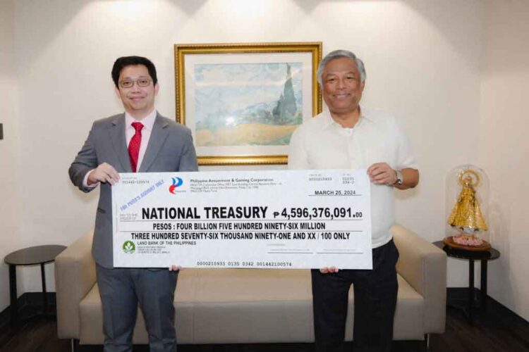 PAGCOR remits US$81 million to National Treasury including 25% advance