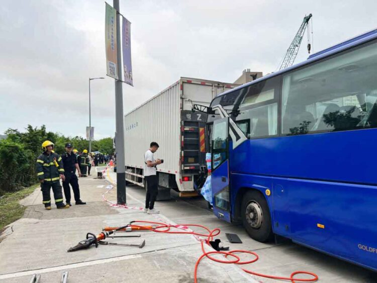 Thirty people injured in Macau concessionaire shuttle bus accident