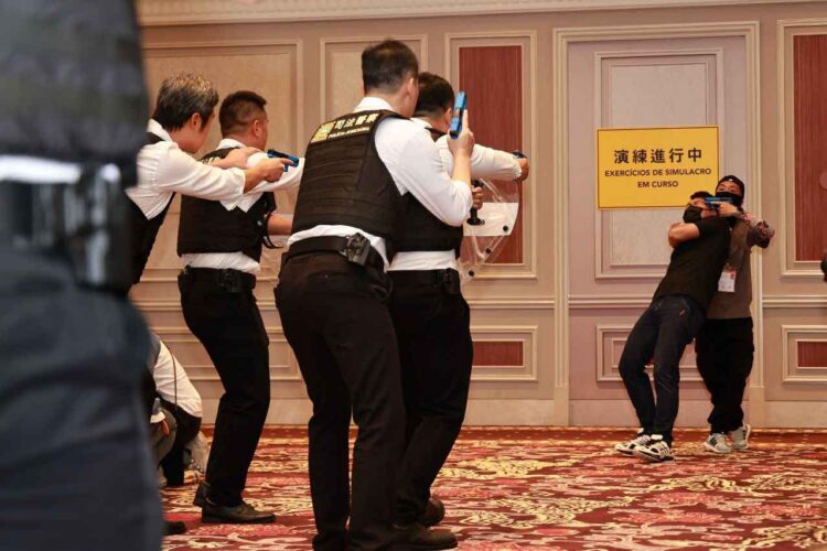 SJM and Macau police hold large-scale drill simulating casino robbery